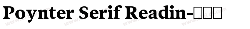 Poynter Serif Readin字体转换